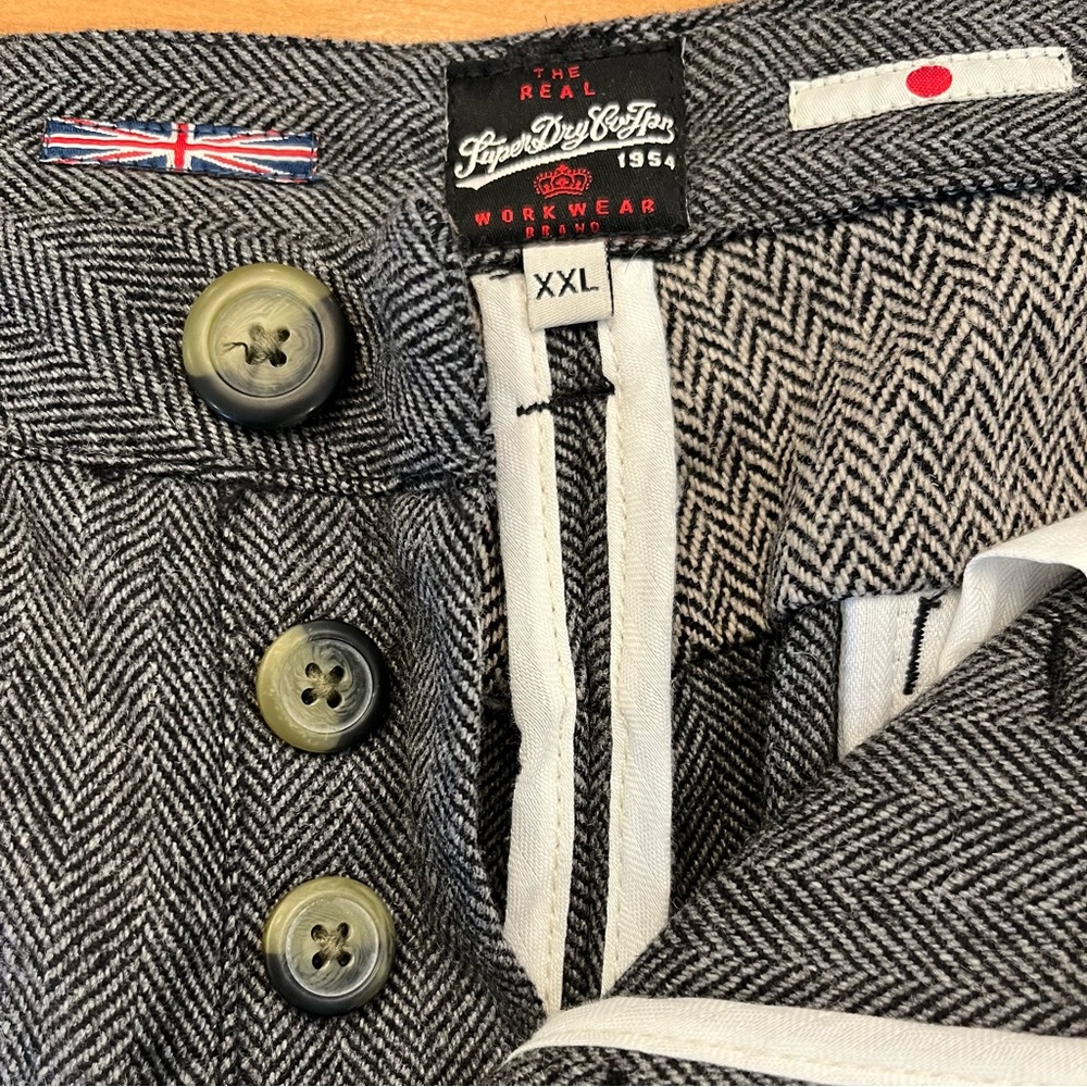 Superdry Button-Fly Flat-Front Slightly-Tapered P… - image 4